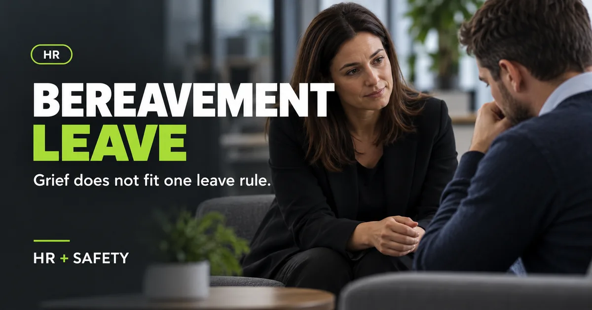 Manager having a private and supportive bereavement leave conversation with an employee