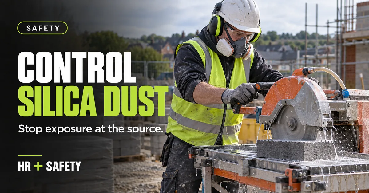 Silica dust control: planning safer cutting, drilling and chasing work — HR + SAFETY practical employer guide